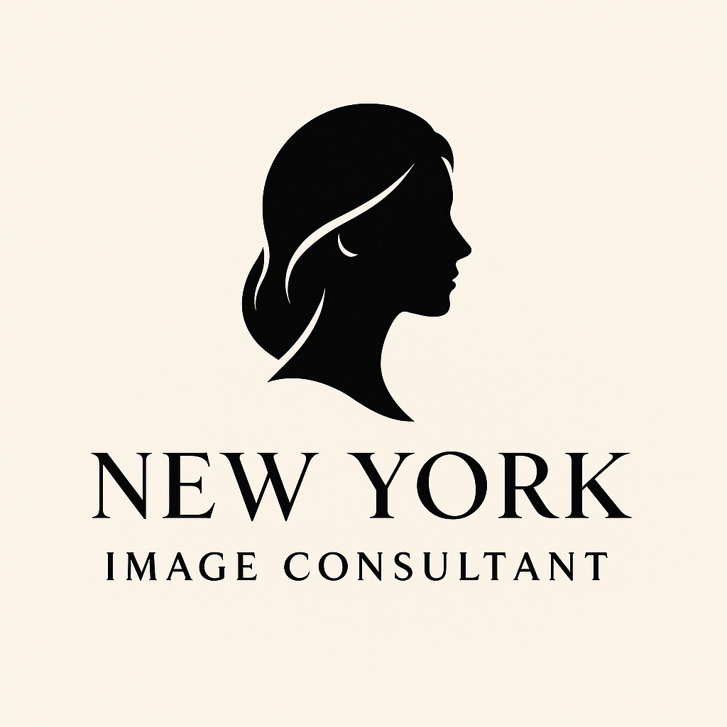 Silhouette of a woman's profile above text 