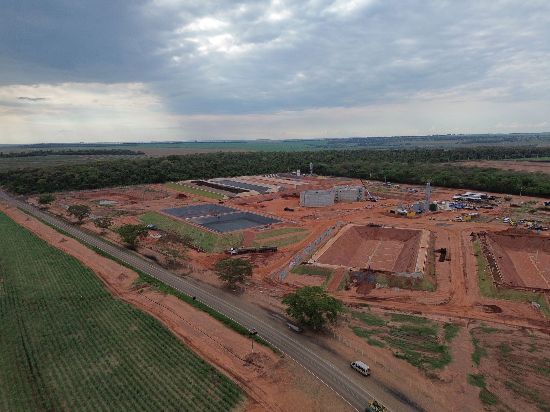 foto da planta de biogas da geo na cocal