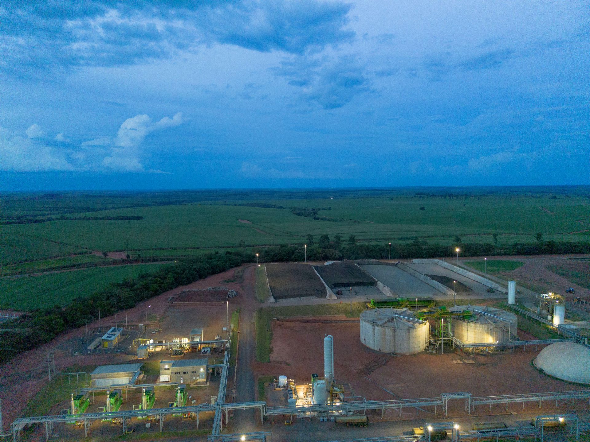 foto da planta de biogas da geo na cocal