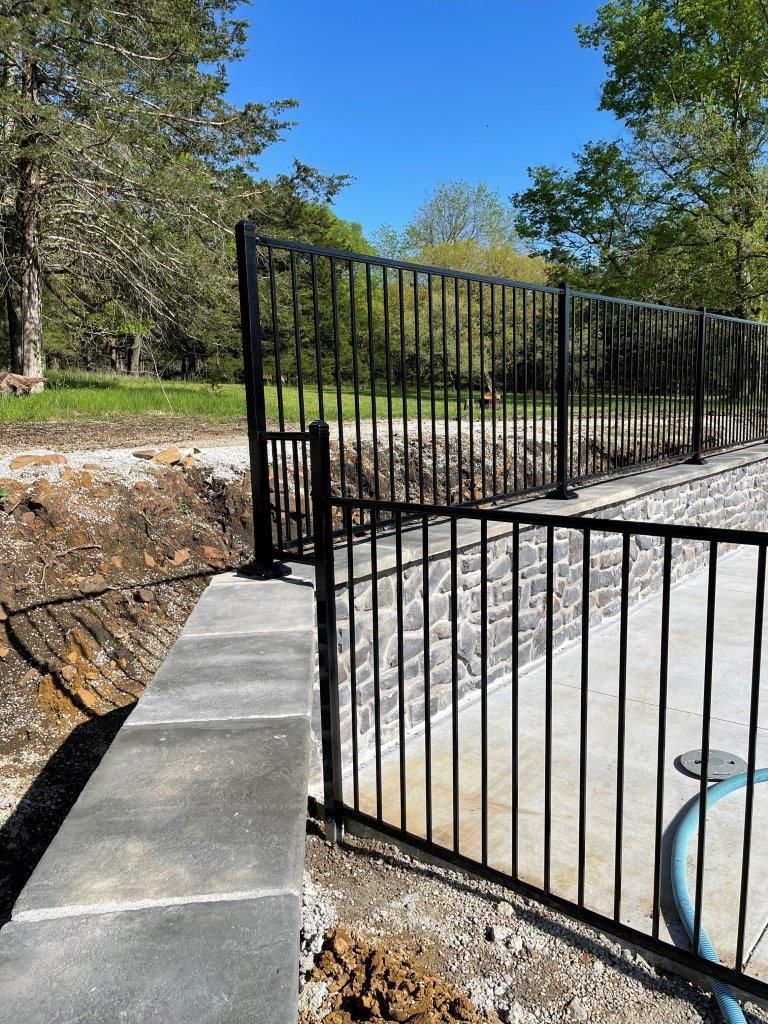 iron fence with curve