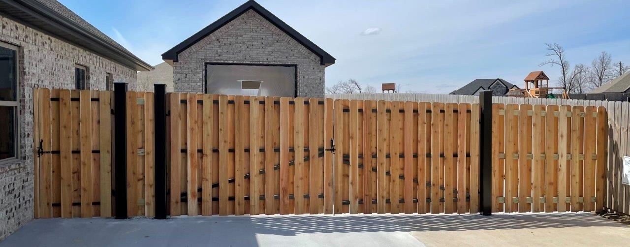 driveway gate with metal posts