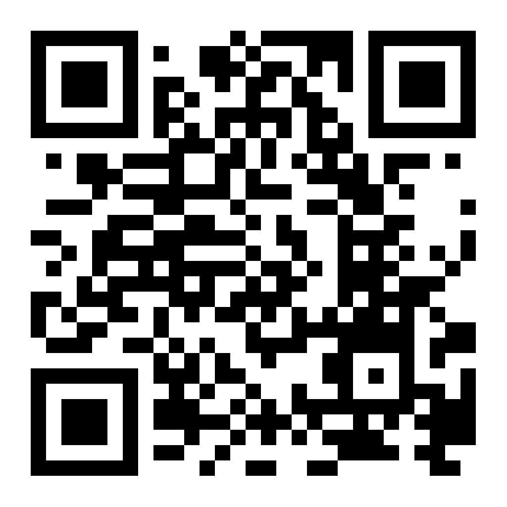 A black and white qr code on a white background.