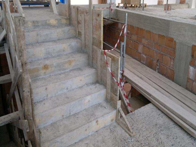 costruzione di scale in calcestruzzo