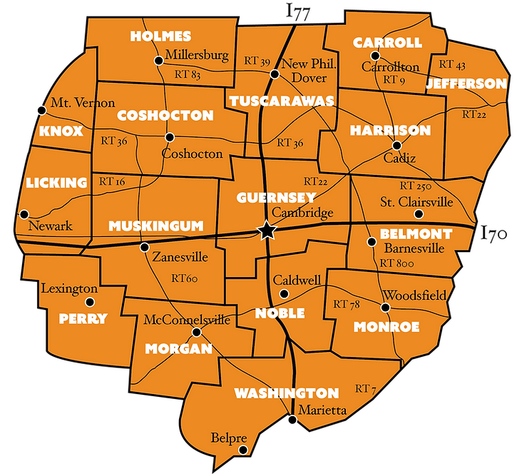 Service Areas — Cambridge, OH — Parnell & Associates