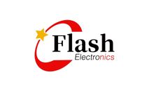 Das Logo von Flash Electronics ist rot und schwarz mit einem Stern in der Mitte.