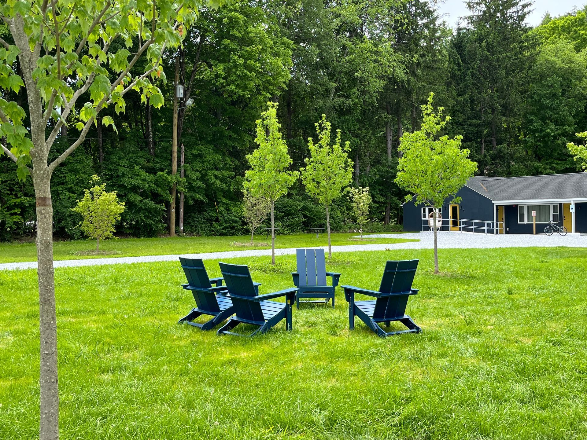 Adirondack chairs and outdoor seating

