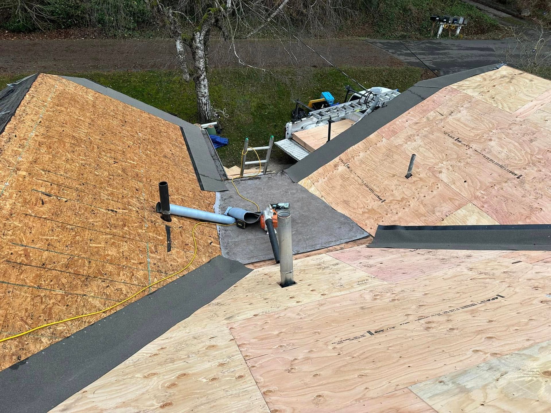 New roof construction