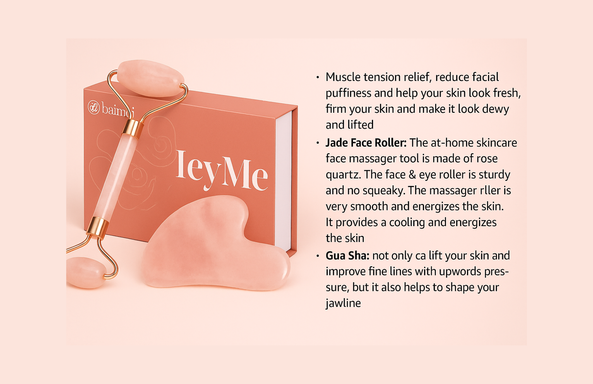 jade roller Amazon • gua sha tools • facial massage for glow