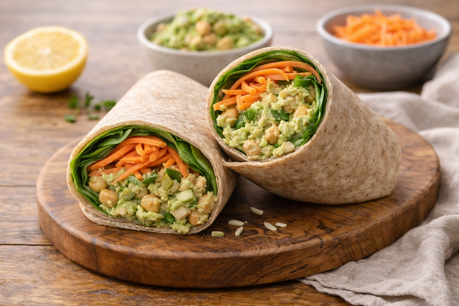 Chickpea & Avocado Wrap