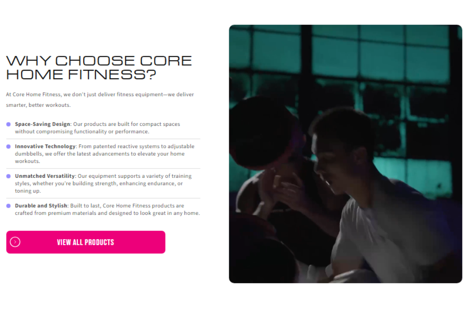 White text on a black background of