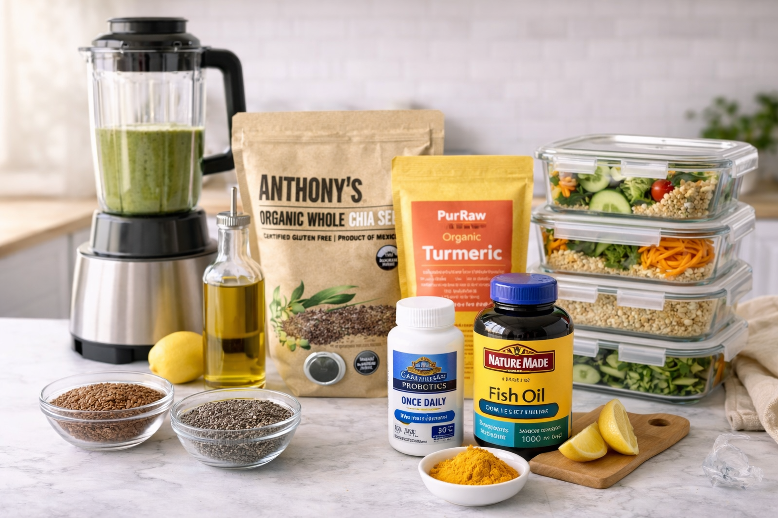 Fresh fruit smoothie in the making