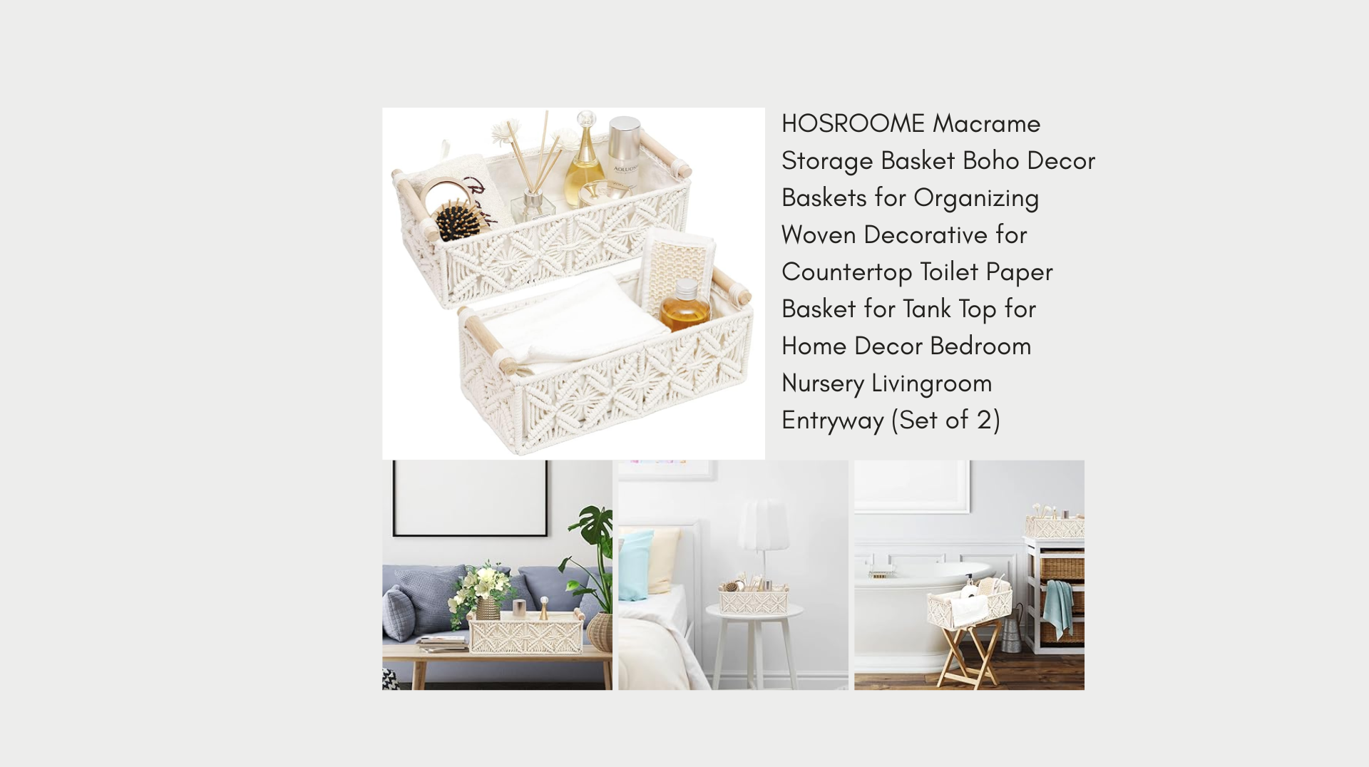 Neutral woven storage baskets bring calm order to Glow Up Spaces decor.