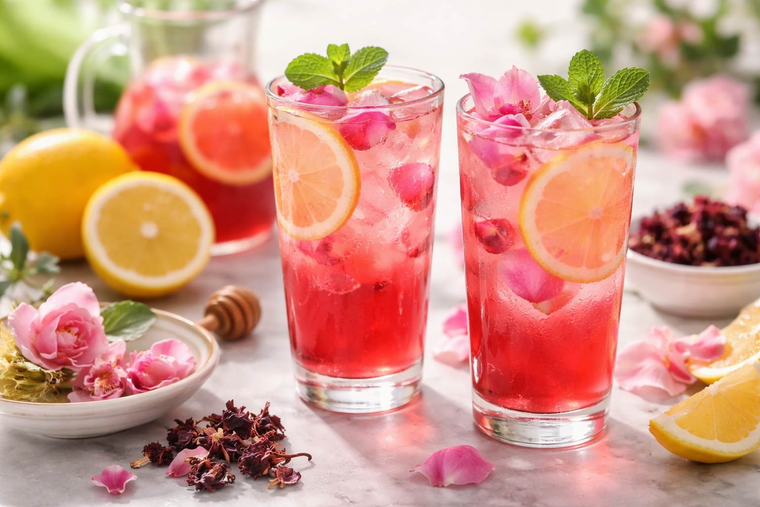 Hibiscus Rose Lemonade: A Science-Backed Seasonal Drink for Antioxidants, Heart Health & Wellness