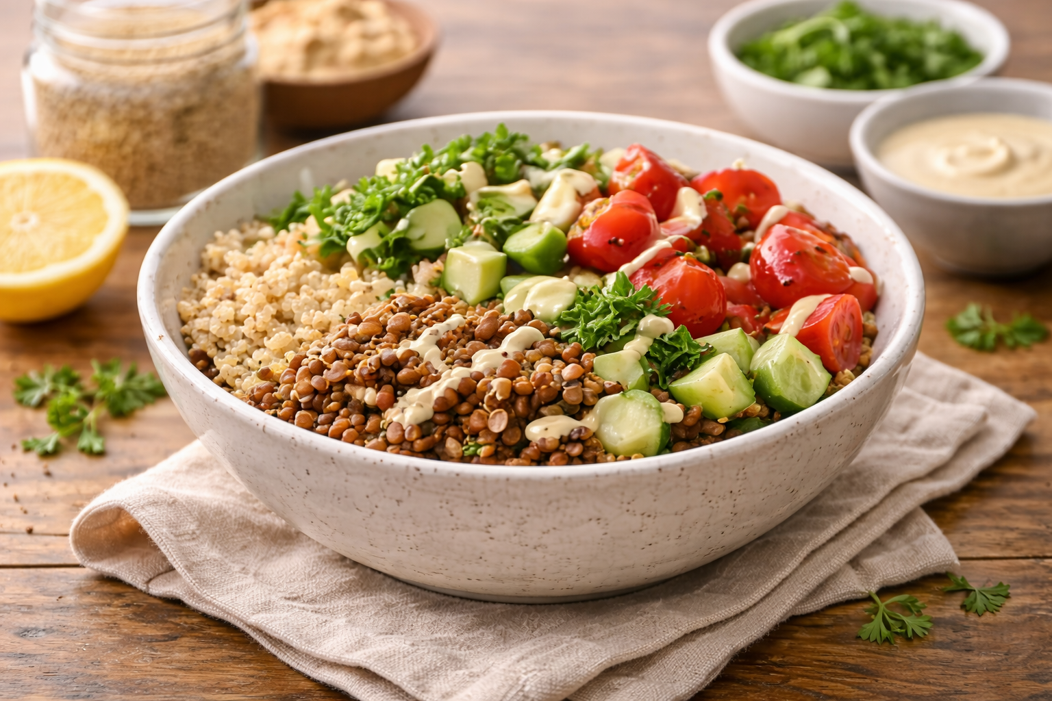 Mediterranean Lentil Reset Bowl