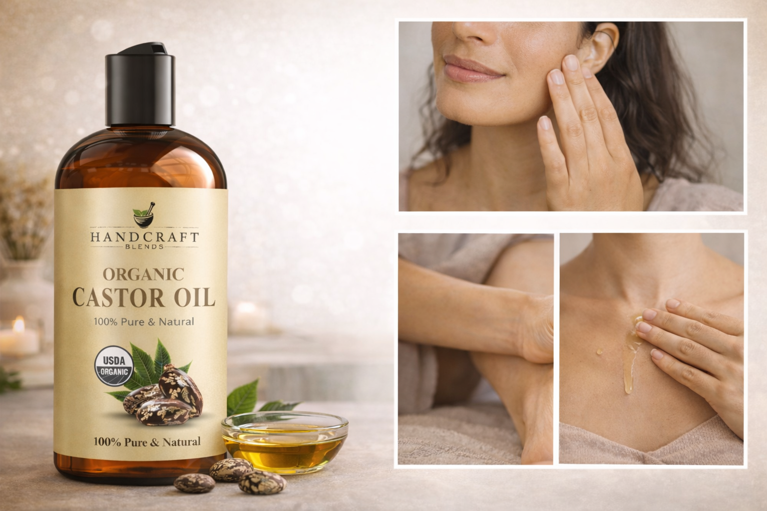 Skincare benefits of organic castor oil