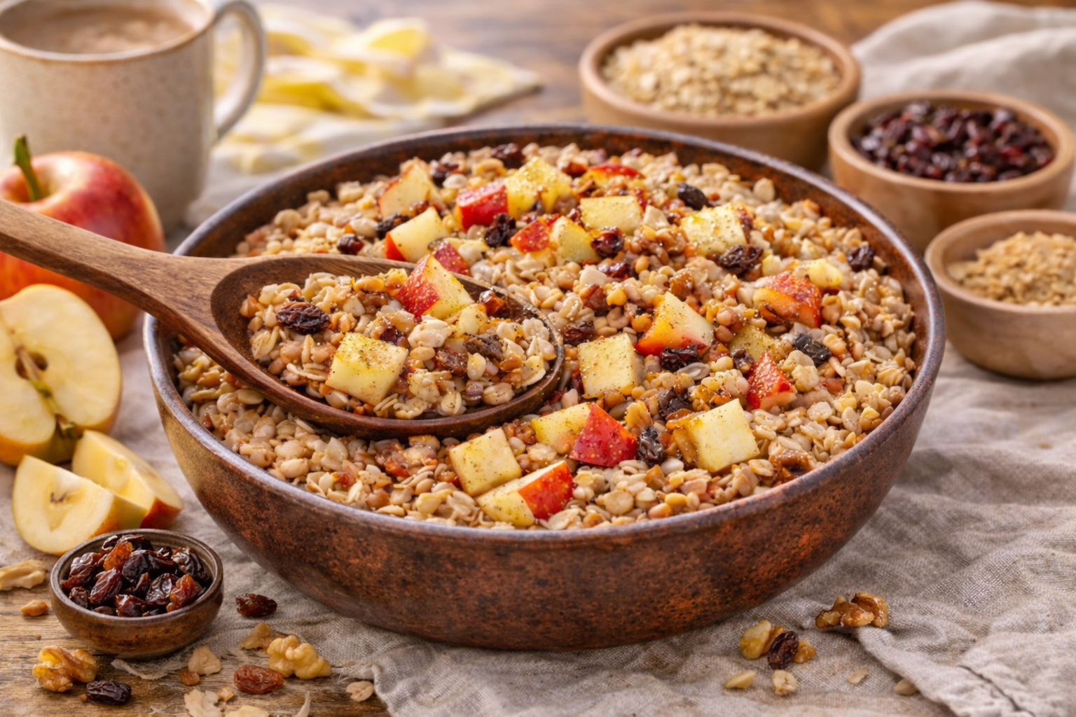 Power breakfast bowl with oatmeal