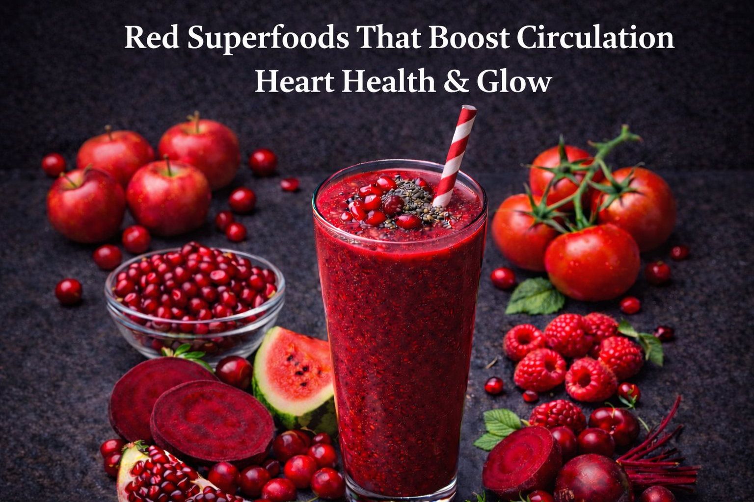 Red superfoods for heart and glow