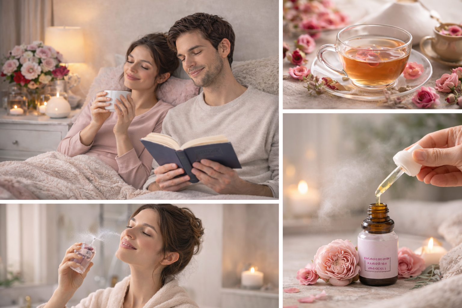 Rose-infused self-care moments