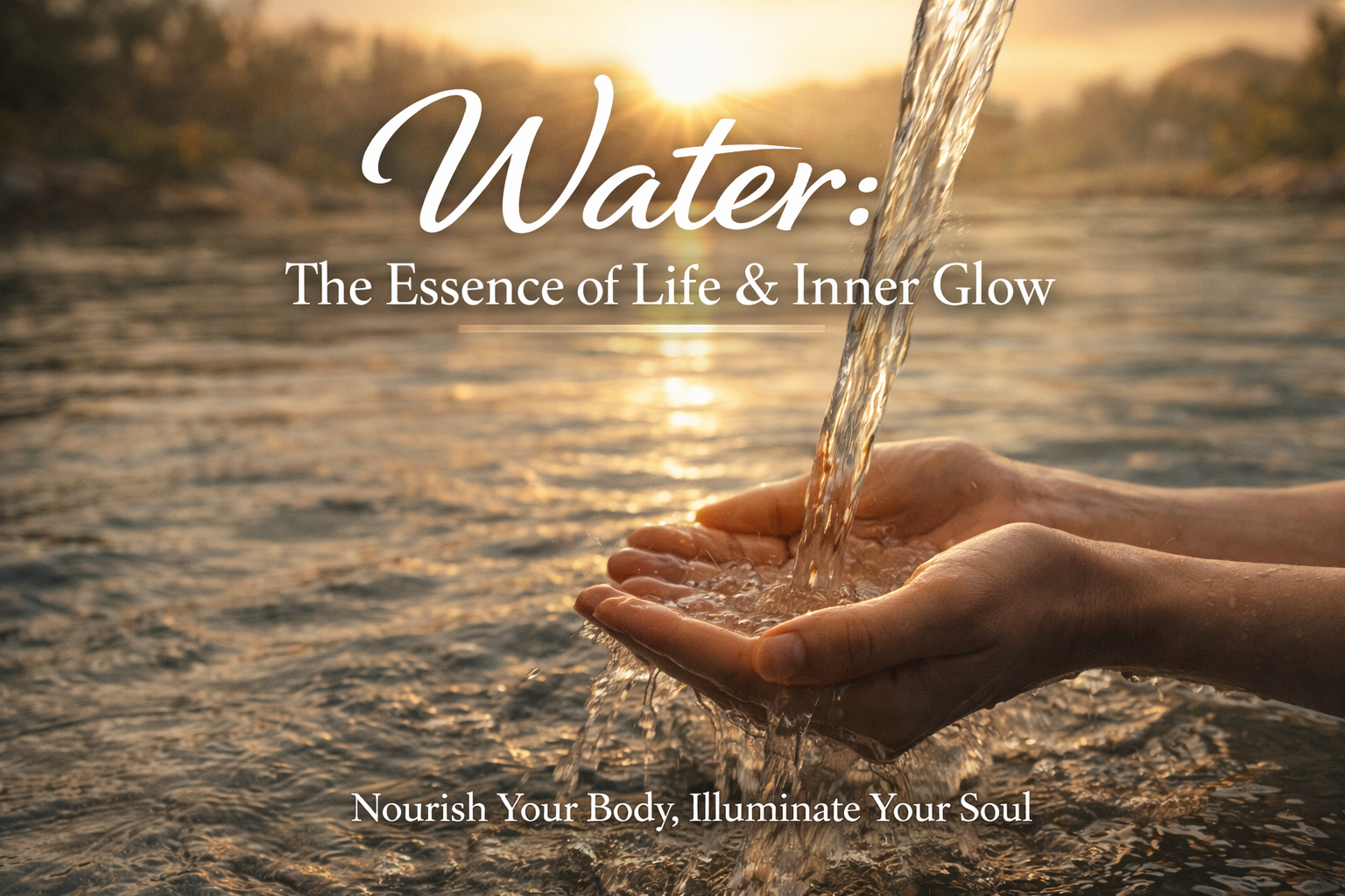 Water essence of life and inner glow