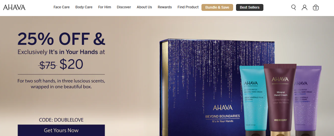 ahava. dead sea skincare, dead sea minerals, glow essentials, women skincare, men skincare