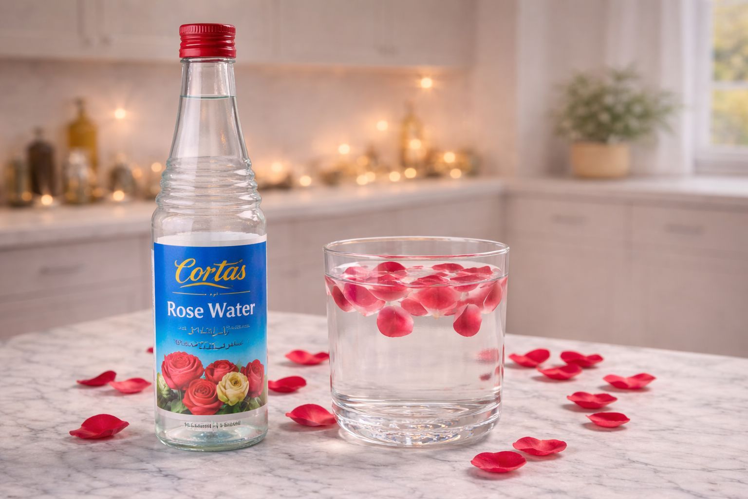 rose petals, cortas premium rose water