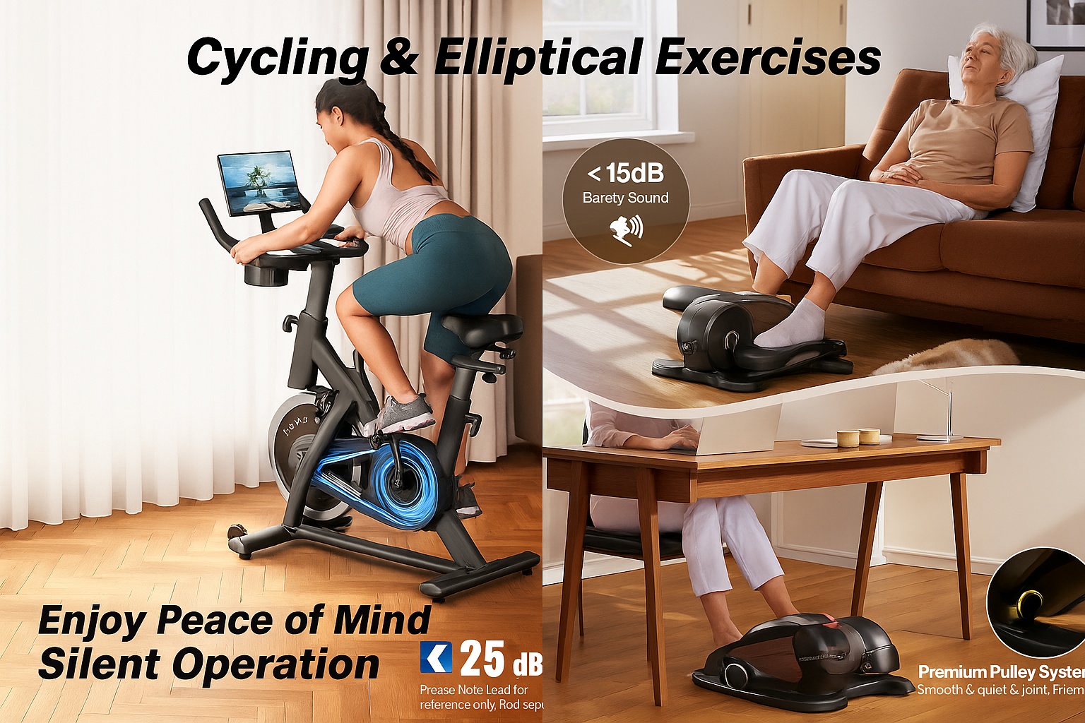 cycling and eliptical low cardio exercises reduce stress