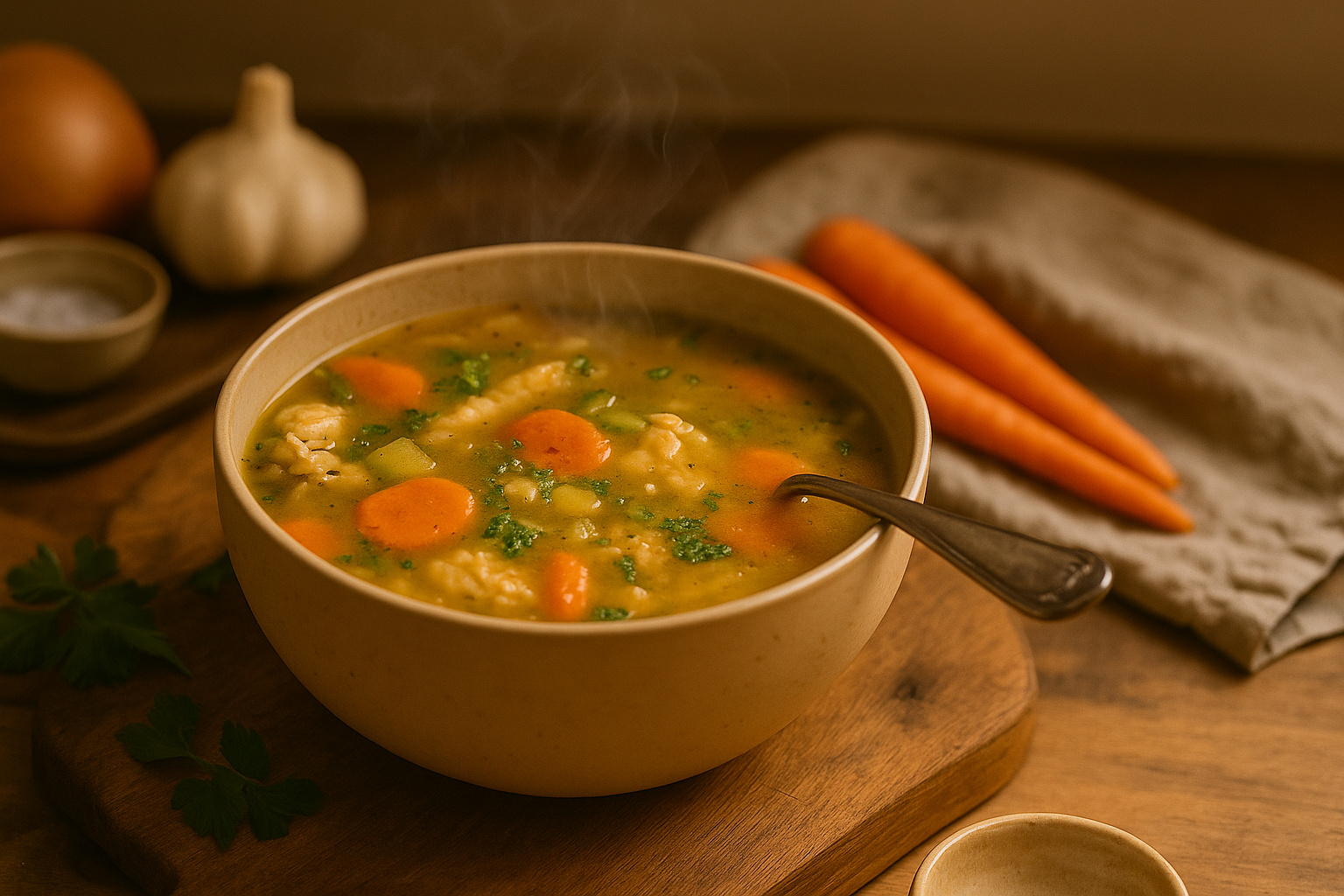 warm winter nourishing soup