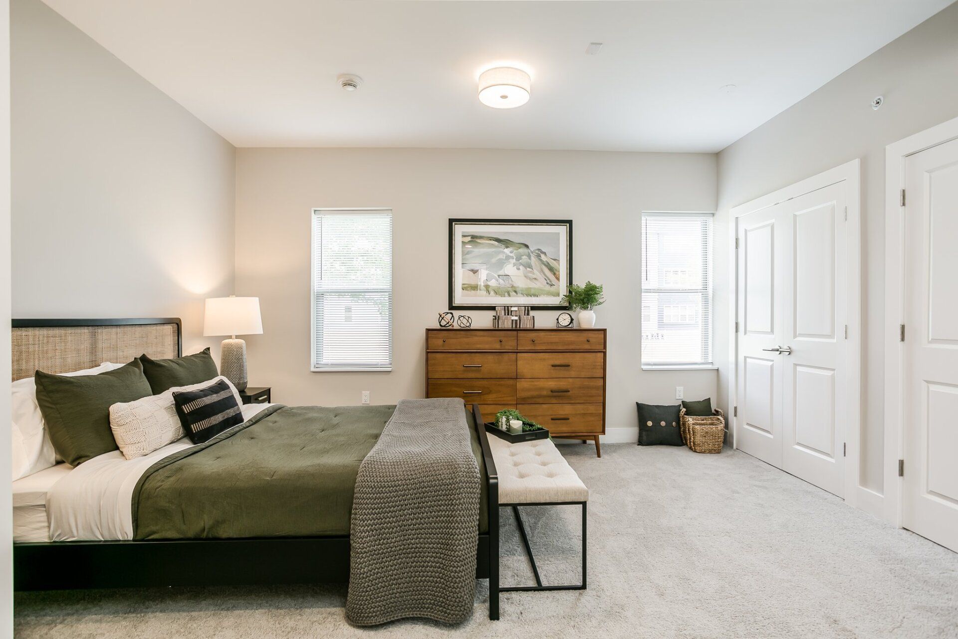 Primary bedroom with two large closets