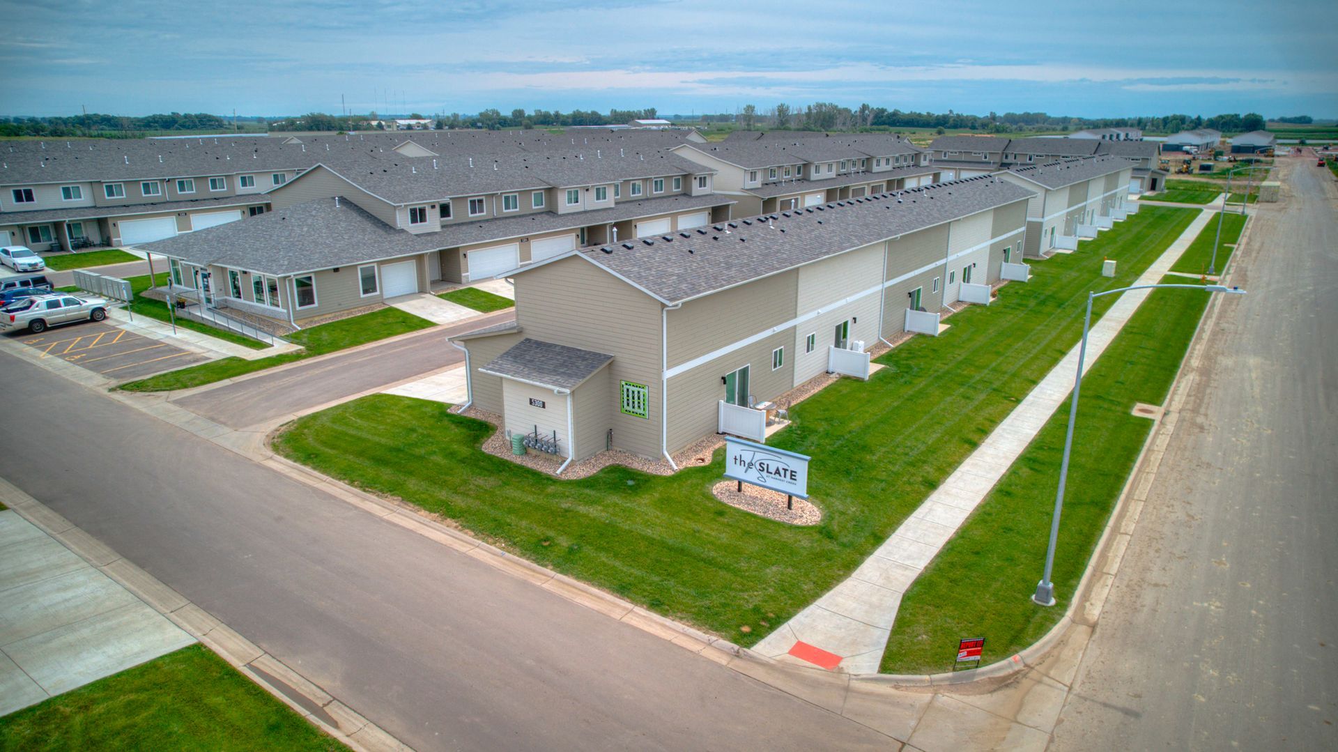 An aerial view of The Slate.