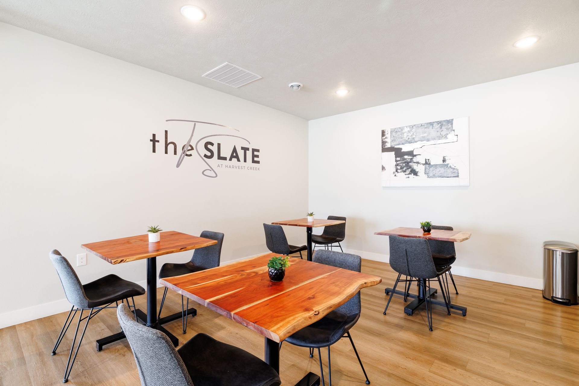 Clubhouse with tables and chairs