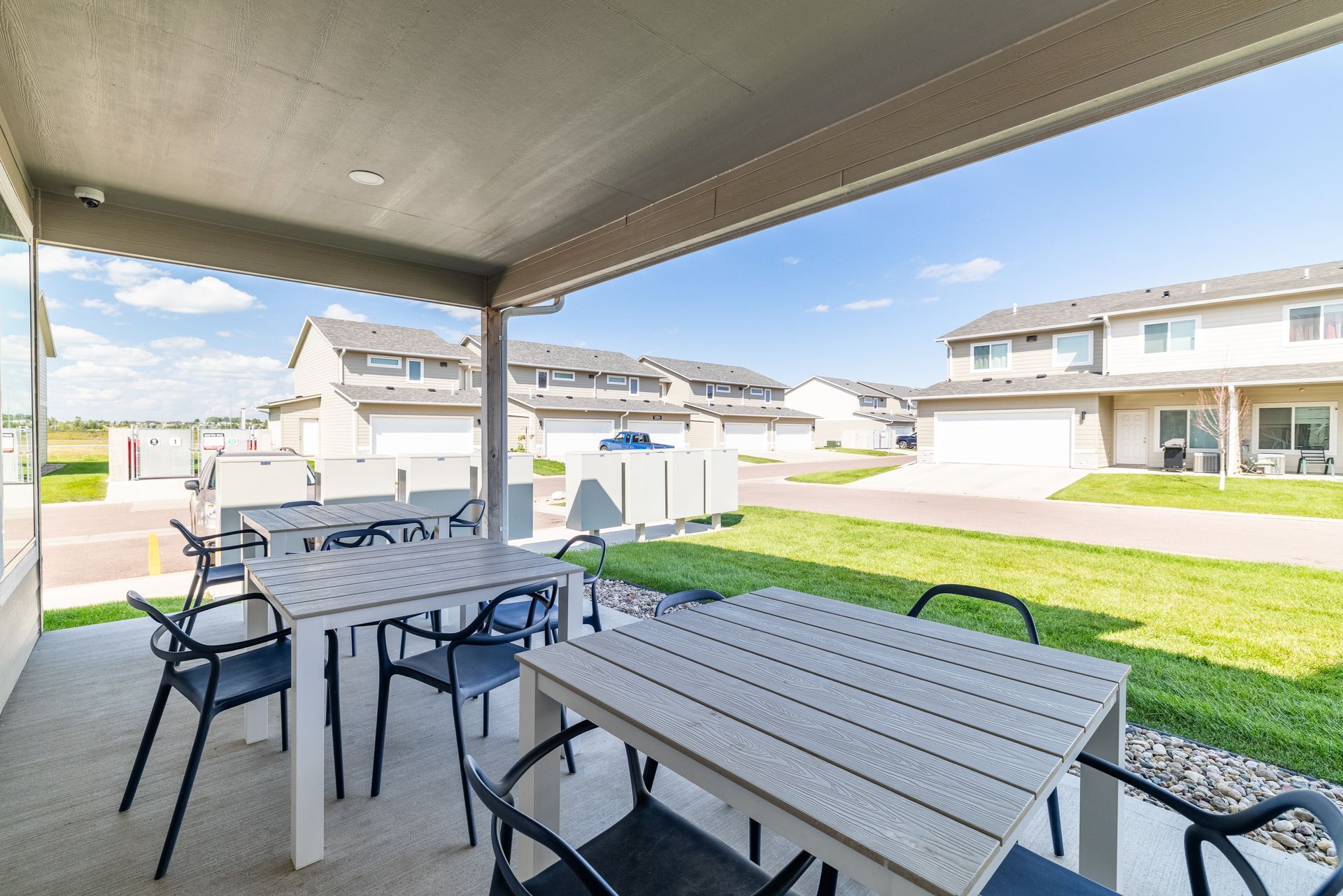 Outdoor patio and chairs