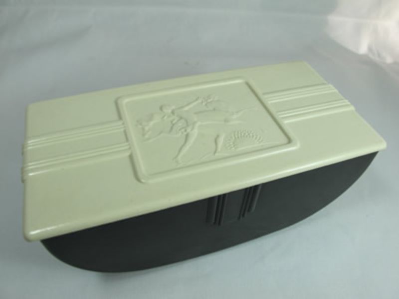 Elegant black bakelite container