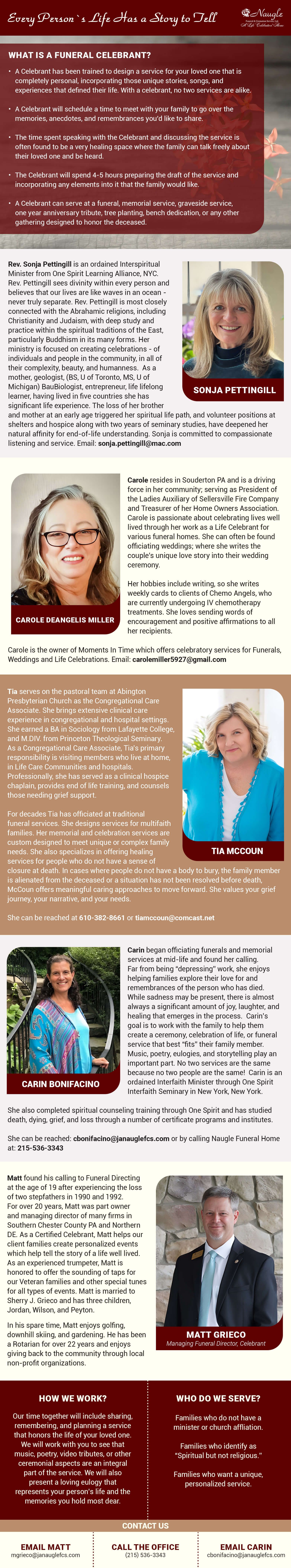 Celebrant Coopersburg PA Funeral Home And Cremations
