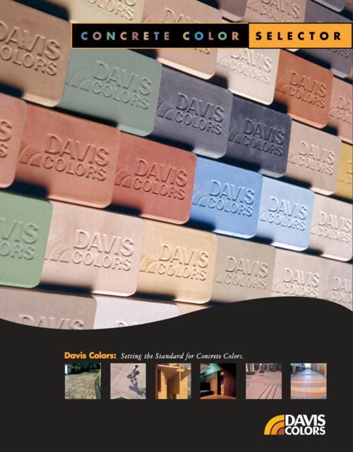 A brochure for davis colors concrete color selector