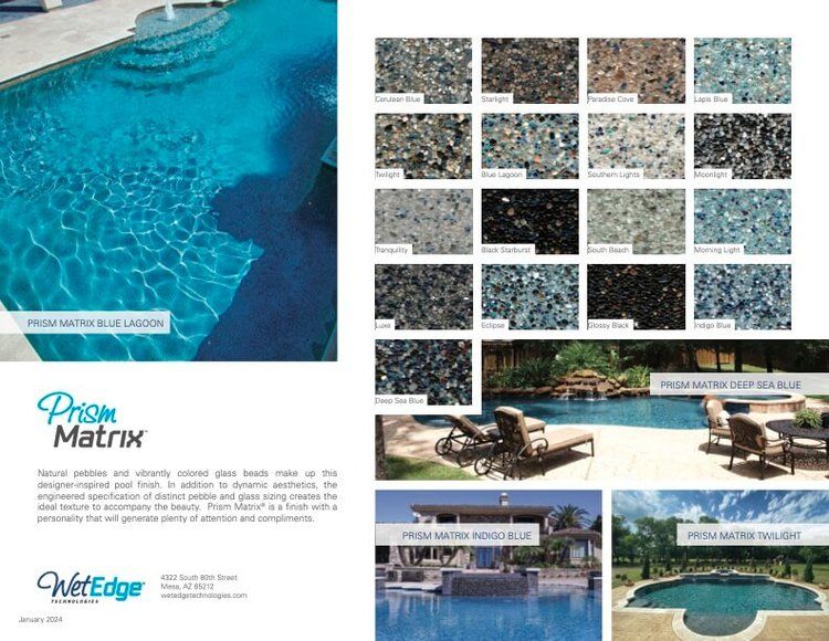A brochure for a swimming pool called prime matrix