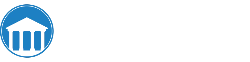 Blue circle with building icon.