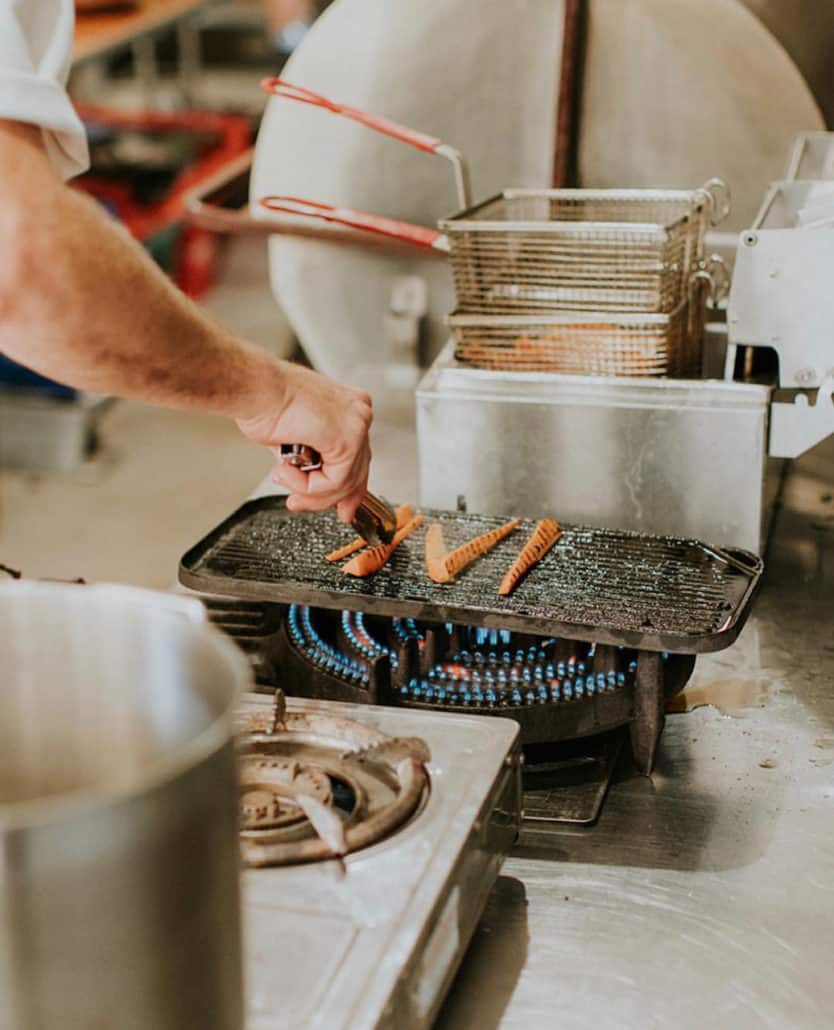 Hotdog Cooking — Northern Rivers Wedding & Event Hire in Yamba, NSW