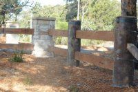 wood and brick fence