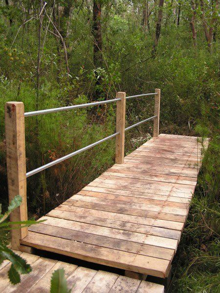long wooden bridge