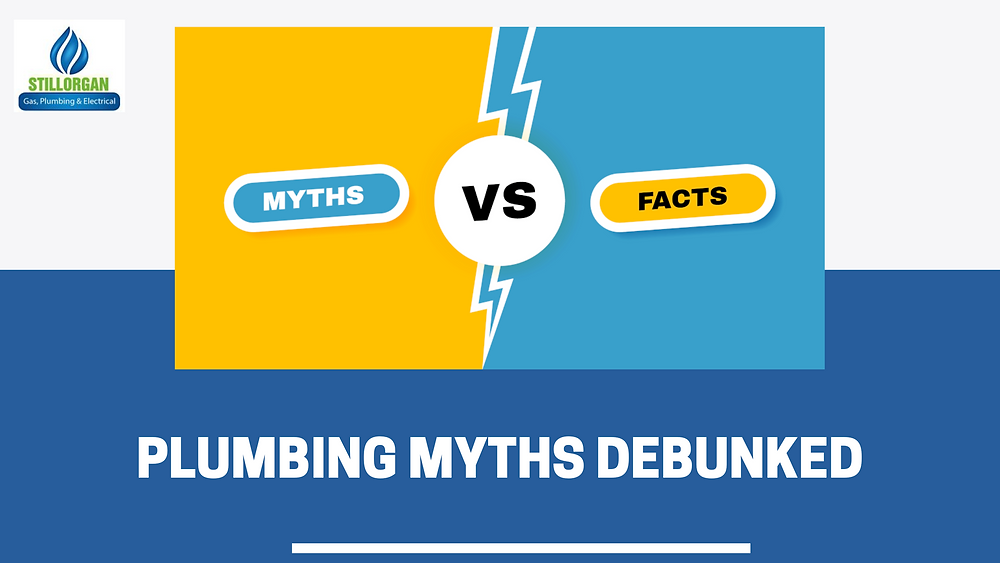 A poster showing myths and facts about plumbing.