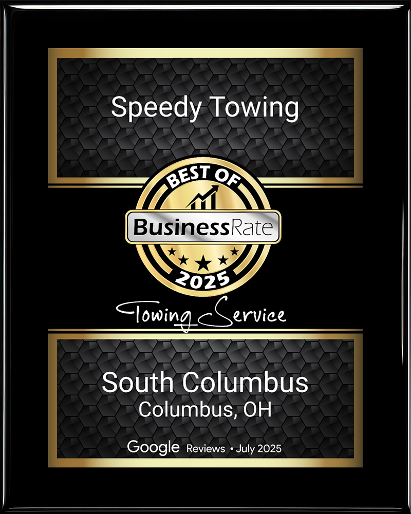 Plaque for Speedy Towing, 