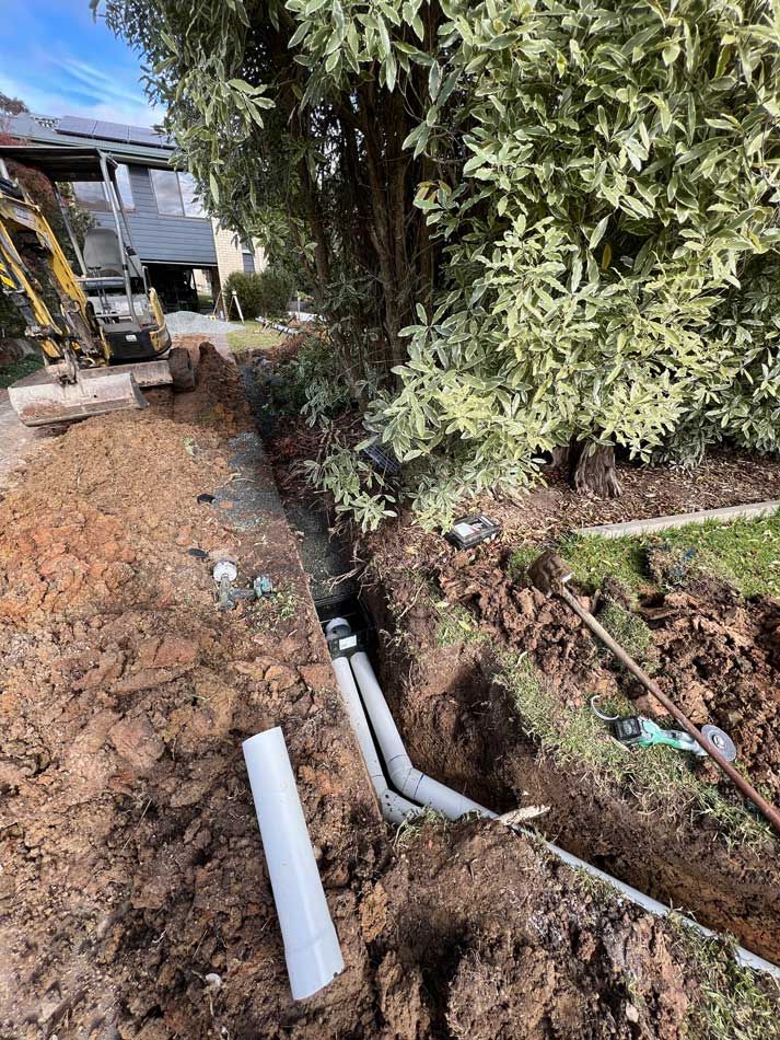 Residential Underground Installation of Pipe — About Time Plumbing & Civil Construction in Moss Vale, NSW