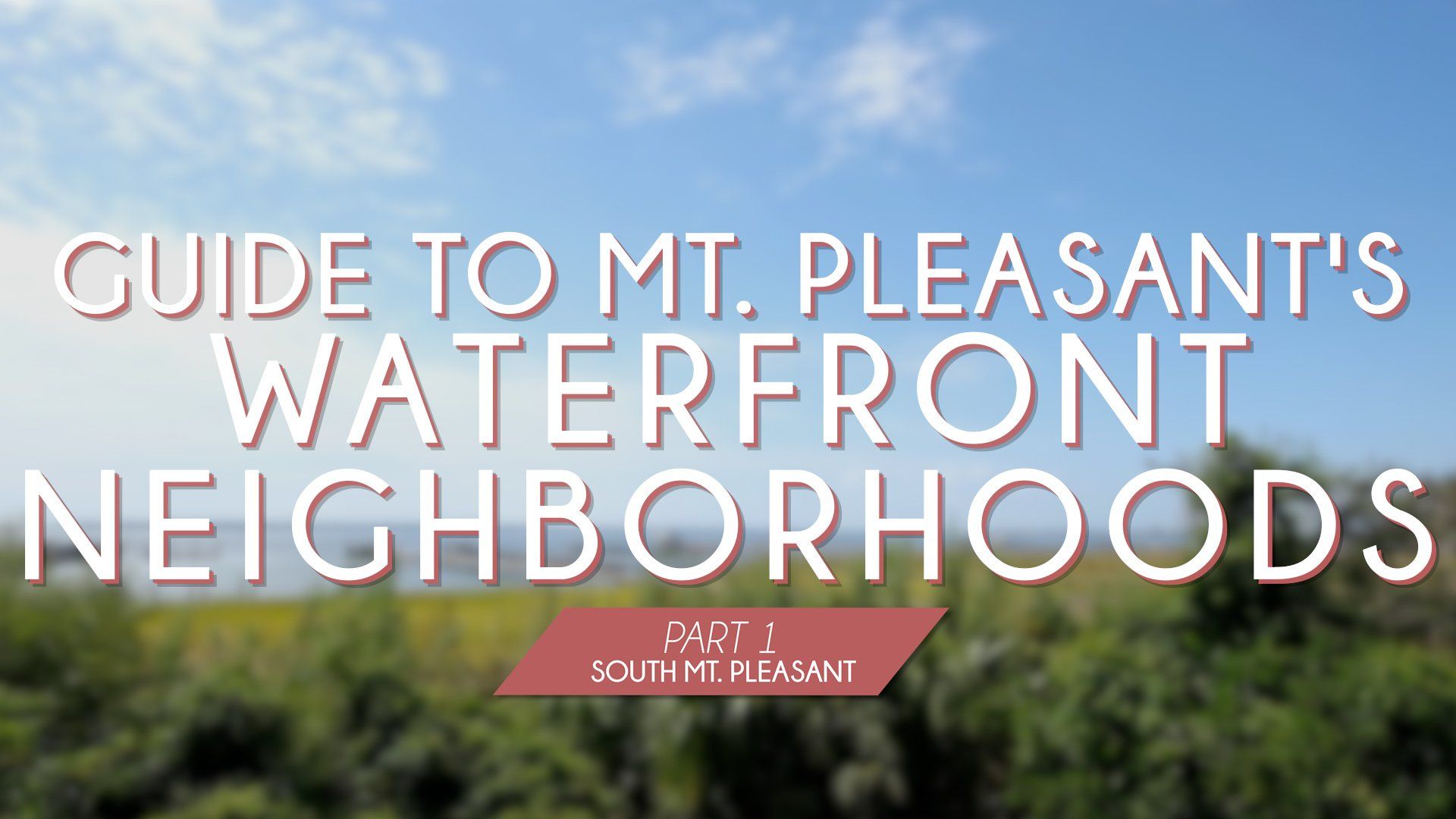 Part 1 Guide to Mount Pleasant Best Waterfront Neighborhoods