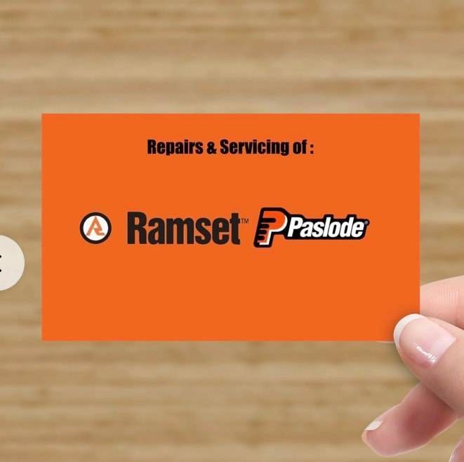 Orange business card with 