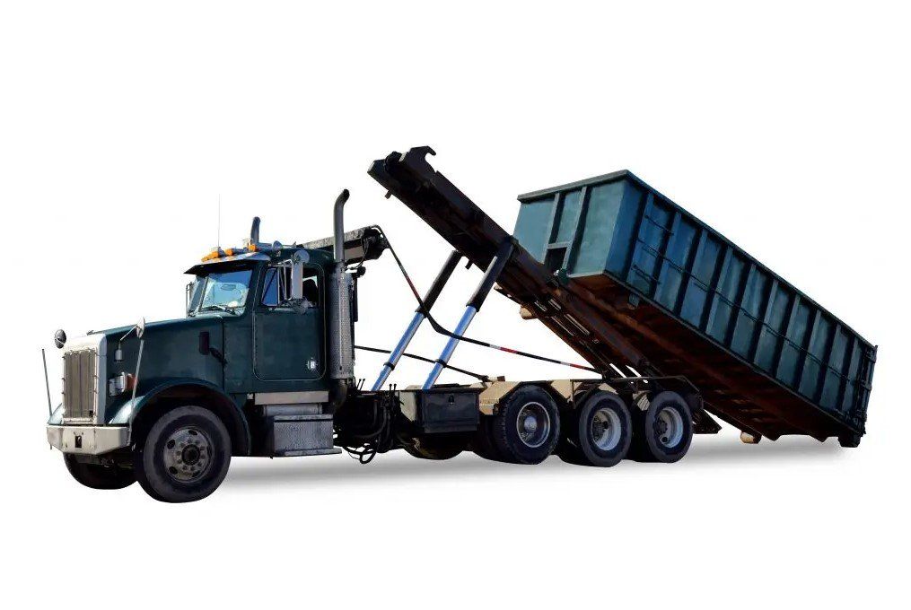 EDFL truck unloading roll off dumpster