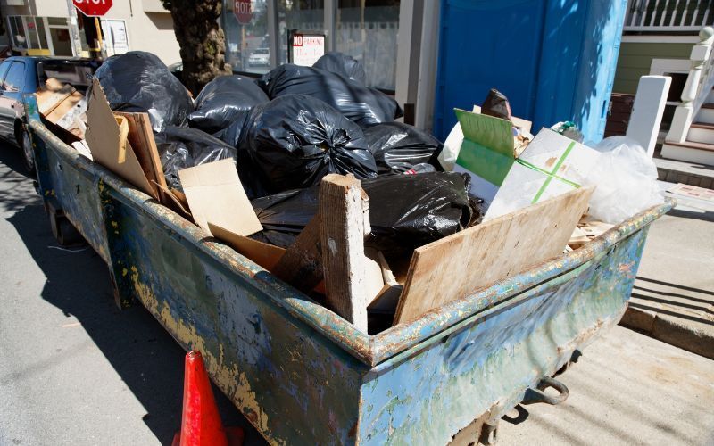 Garbage in Dumpster