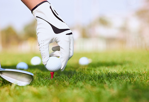 Golf Ball on Tee in Golf Course — USA — Emergency Dumpsters For Less