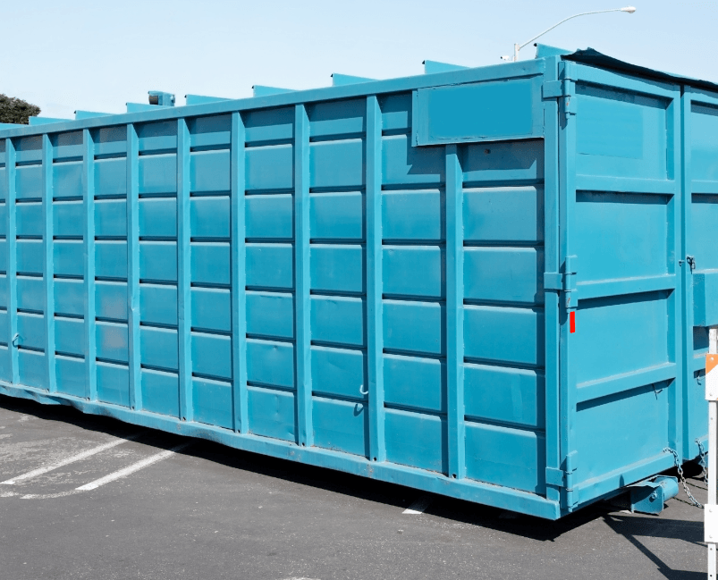 White Container Office with Door — USA — Emergency Dumpsters For Less