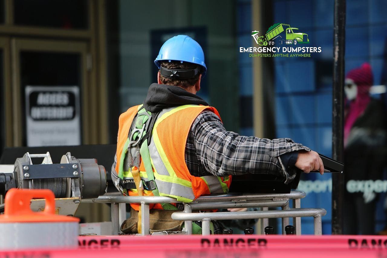 man wearing gear in construction site