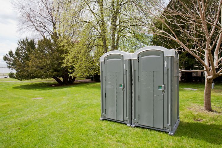 two luxury restrooms for an event